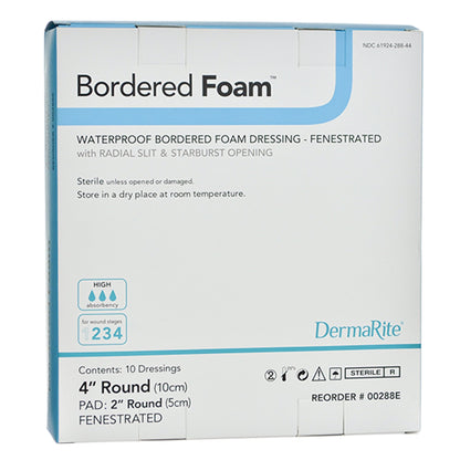 DRESSING, FOAM DERMARITE ROUNDBORDER 4"