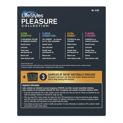 CONDOM, LIFESTYLES PLEASURE COLL LTX