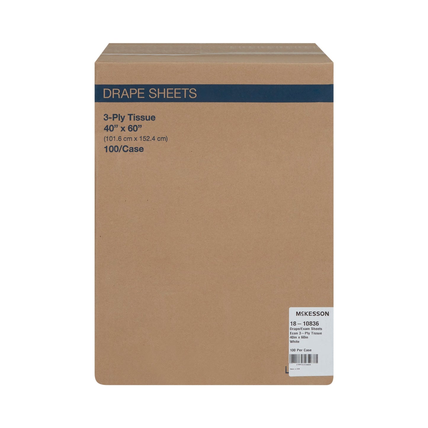 SHEET, DRAPE 3PLY ECON WHT 40X60
