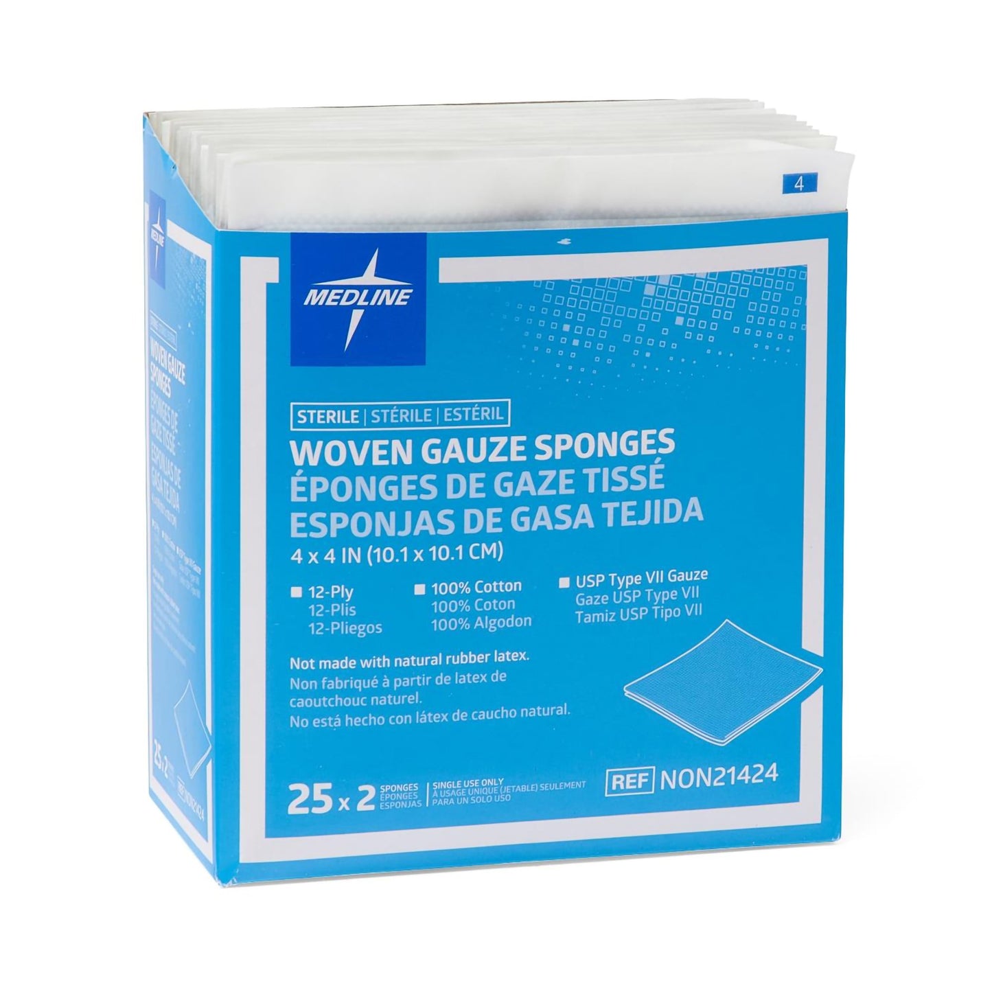 SPONGE, GAUZE 12PLY STR LF 4"X4"