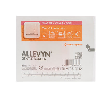 DRESSING, ALLEVYN GENTLE BRDR3"X3"
