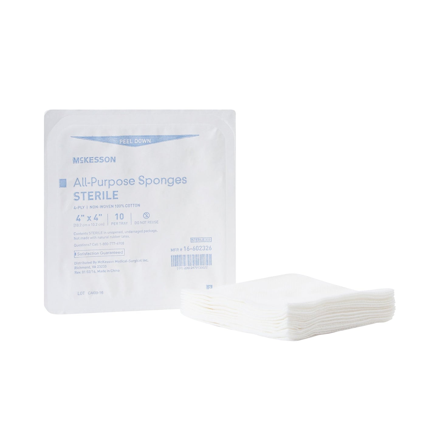 SPONGE, UNIV STR 4X4 4PLY LF