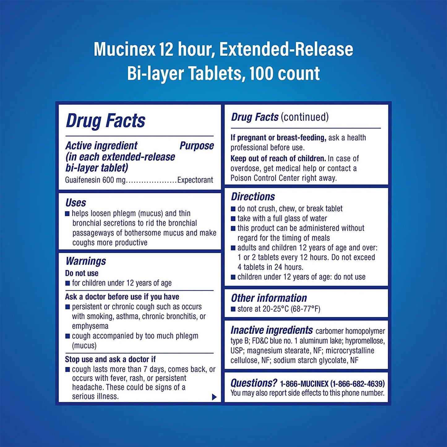 MUCINEX EXT RELEASE, TAB