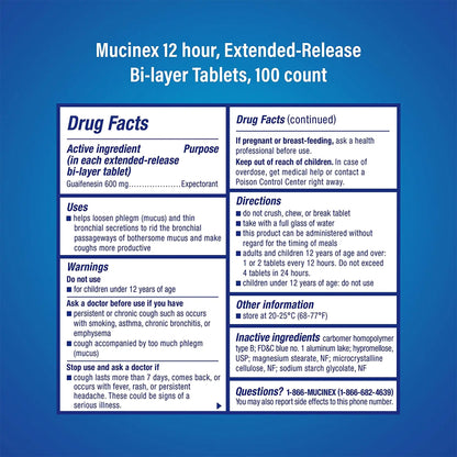 MUCINEX EXT RELEASE, TAB