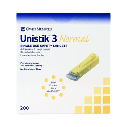 LANCET, UNISTIK III SNGL USE YLW 23GX1.8MM