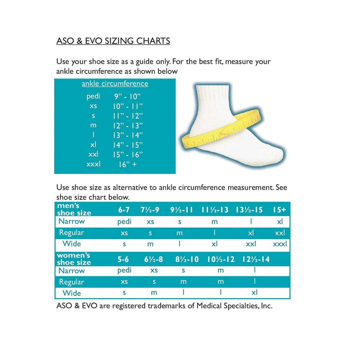 ANKLE STABILIZER, ASO BLK SMMDSPEC