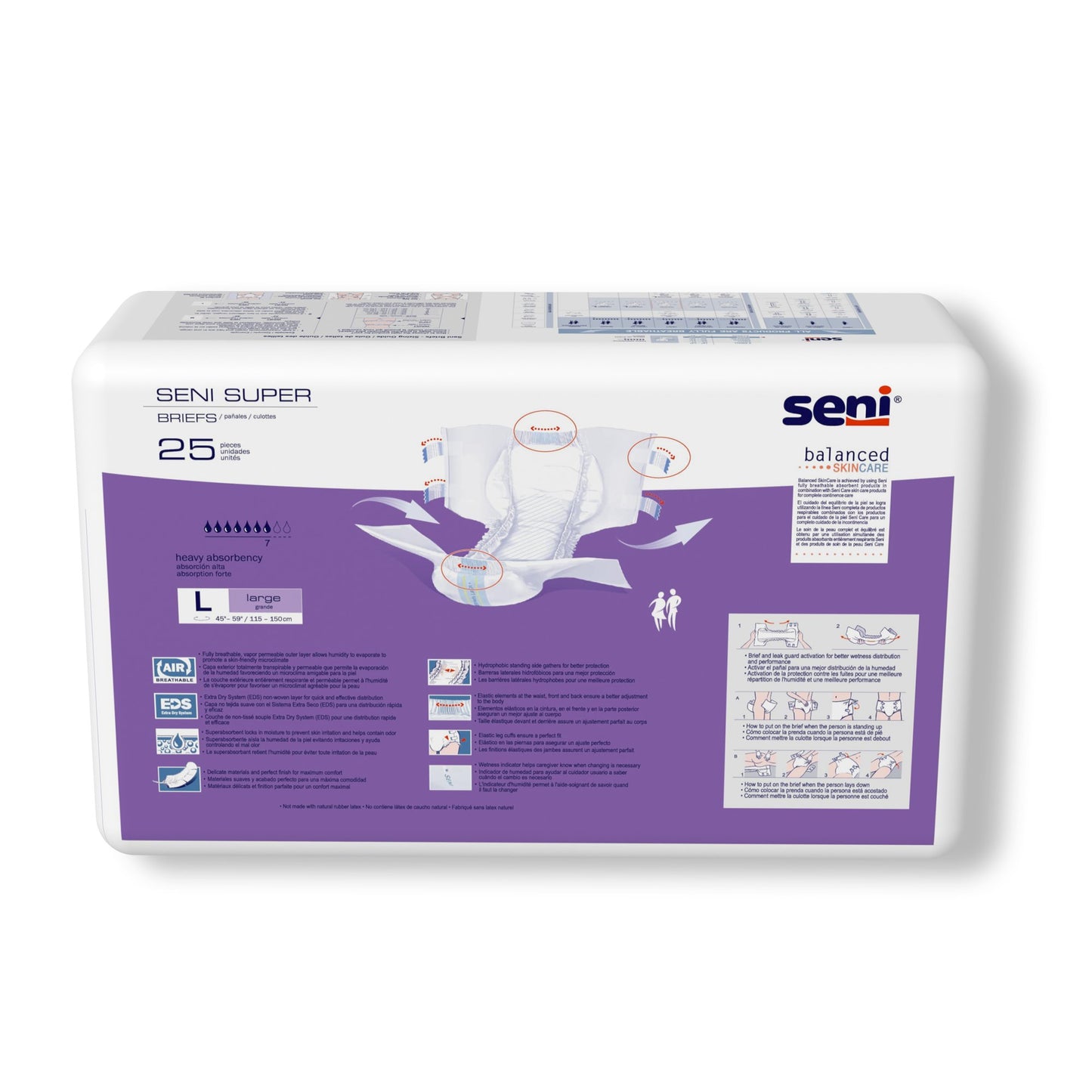 BRIEF, INCONT SENI SUPER LG 45"-59"