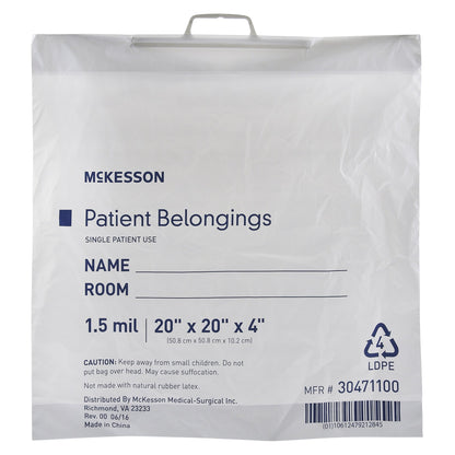 BAG, PAT HNDL 20X20X4 WHT