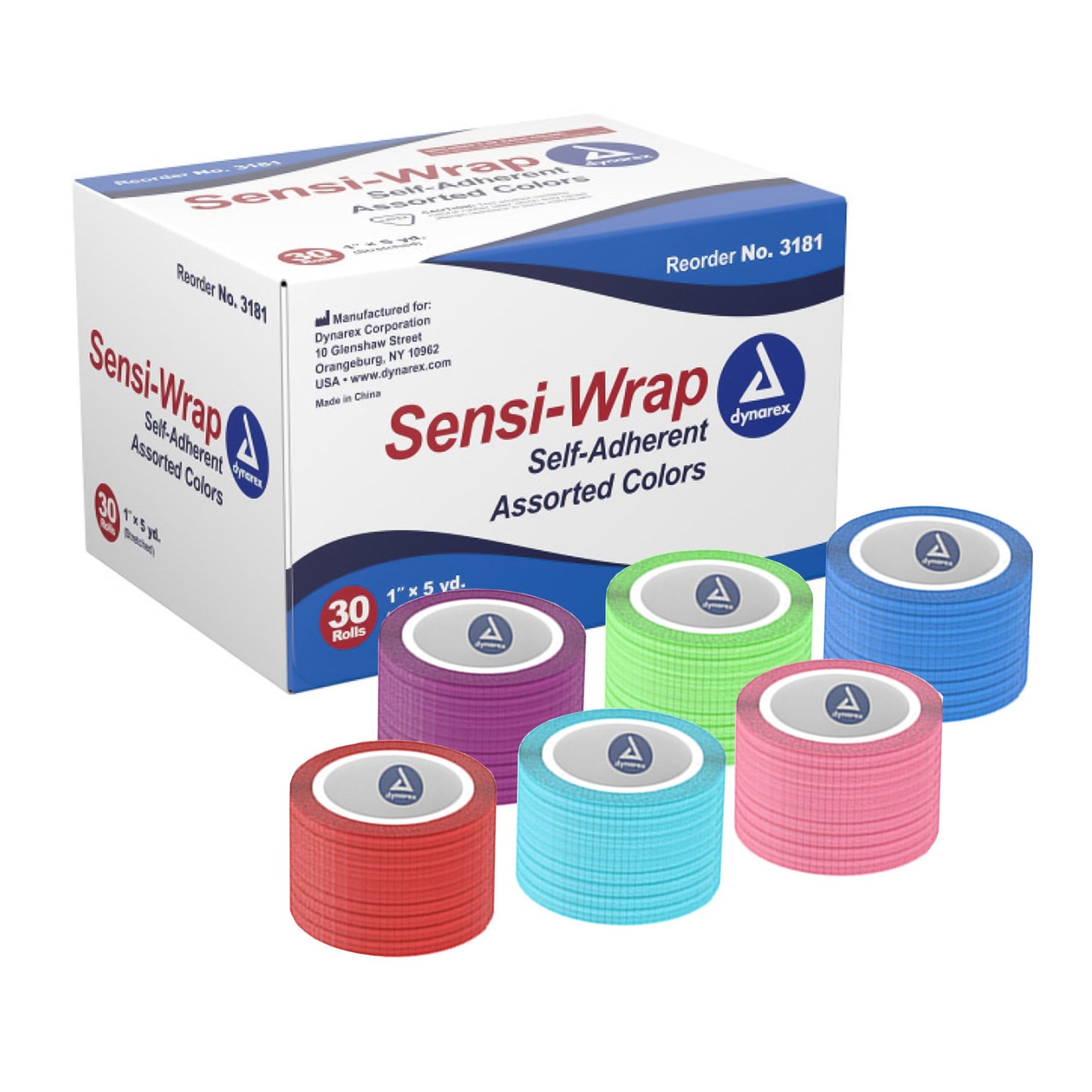 BANDAGE, SENSIWRAP 1" RAINBOW1"X5"