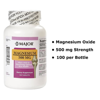 MAGNESIUM OXIDE, TAB 500MG9MAJOR