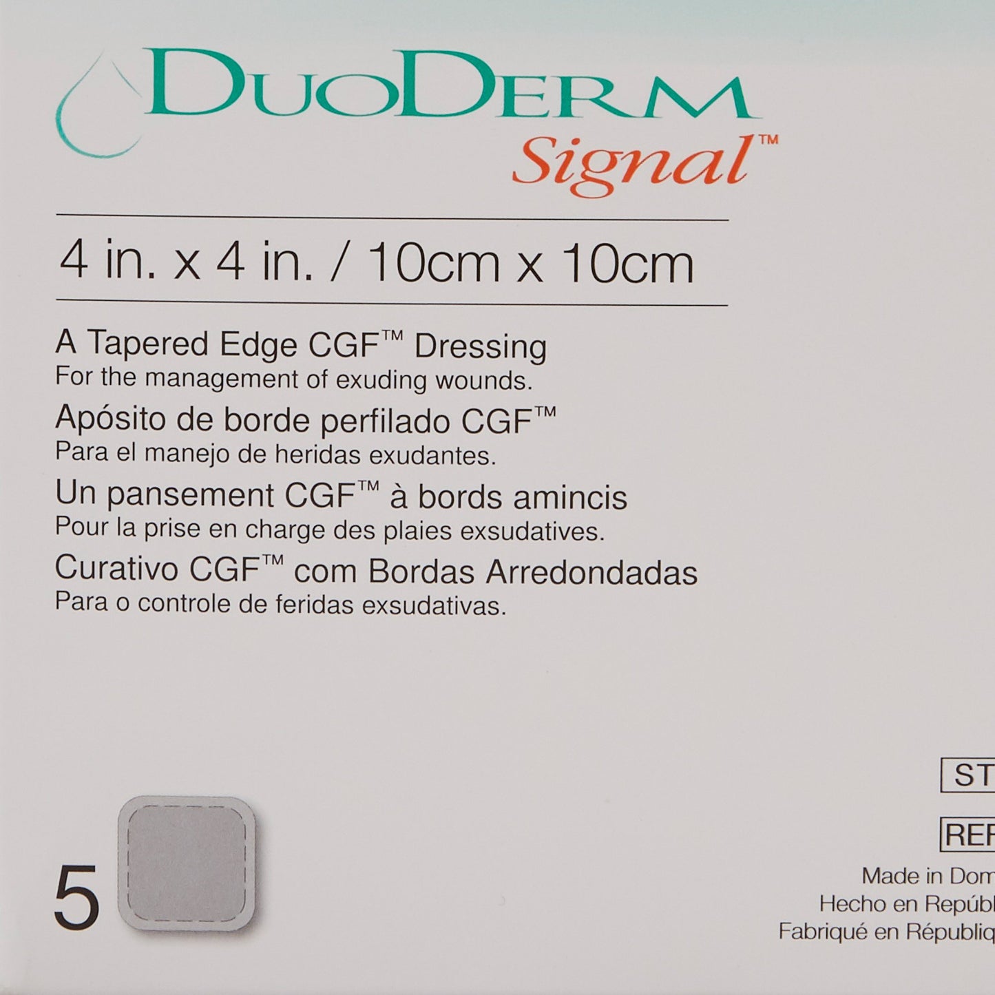 DRESSING, DUODERM 4"X4"