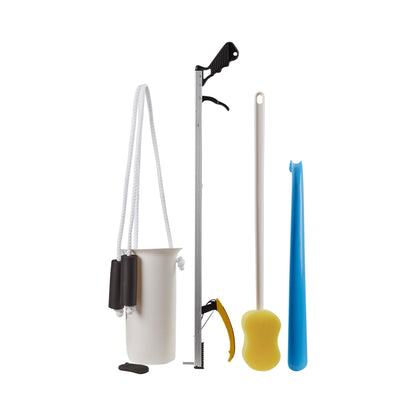 HIP KIT, W/SHOEHORN/SPONGE/REACHER/SOCK AID 26" FABENT