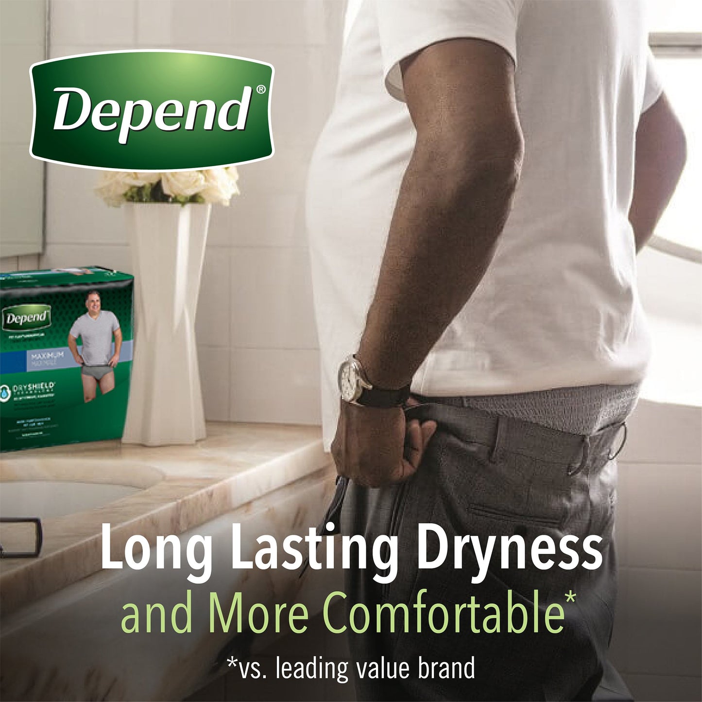 UNDERWEAR, DEPEND MAX ABSORB GRY SM/MED