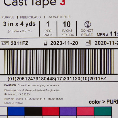 TAPE, CAST PUR LF 3"X4YDS