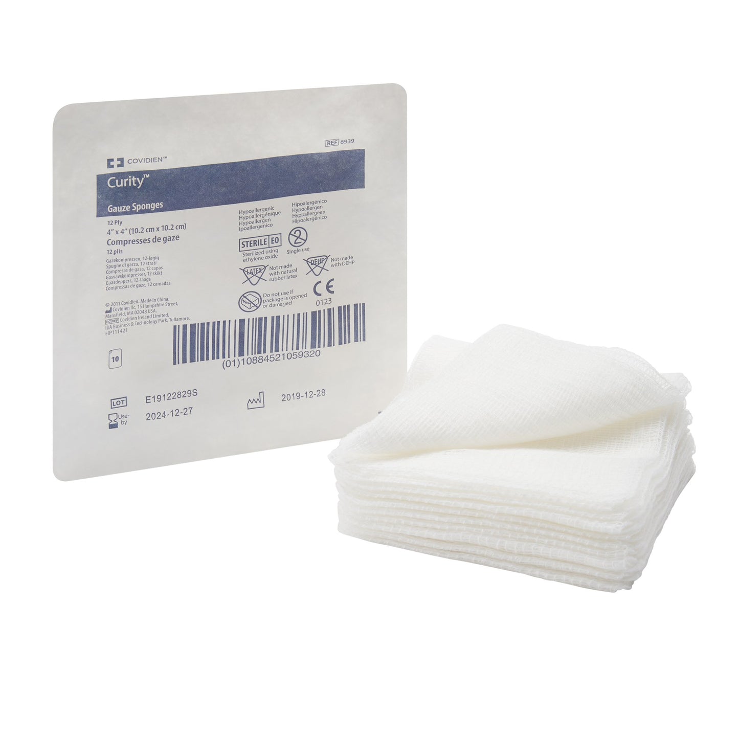 SPONGE, GAUZE 12PLY 4"X4"