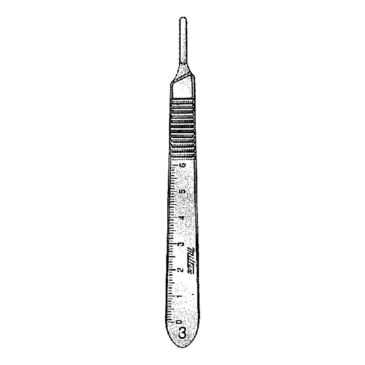 HANDLE, KNIFE W/METRIC SCALE #3 MILTEX