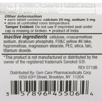 SENNA, TAB 8.6MG PLUS DSS 50MG