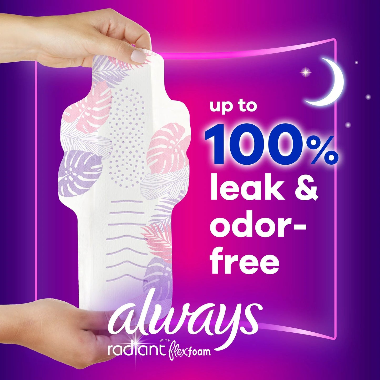 PAD, ALWAYS RADIANT W/FLEXI-WINGS OVERNIGHT SZ4