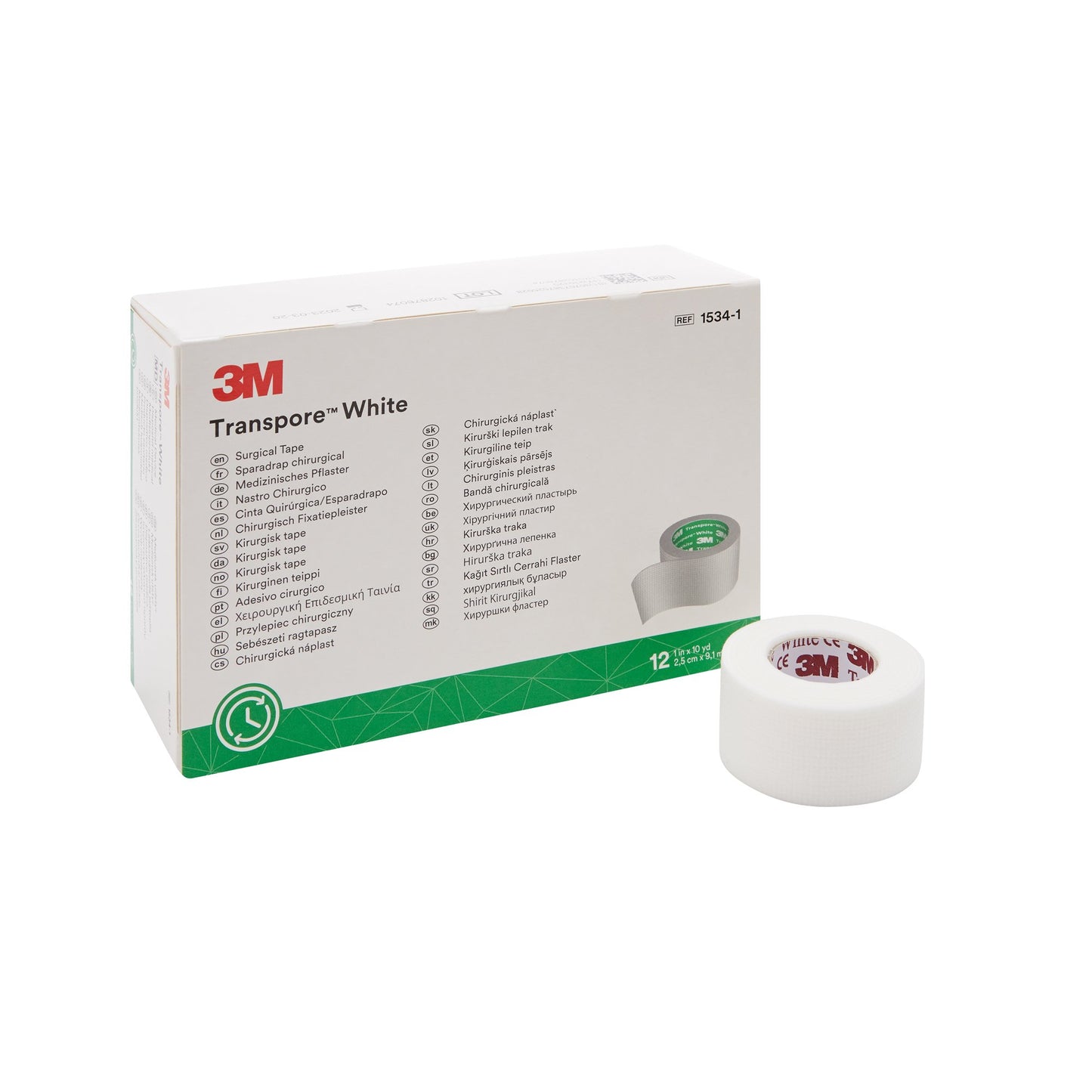TAPE, ADHSV TRANSPORE WHT 1"