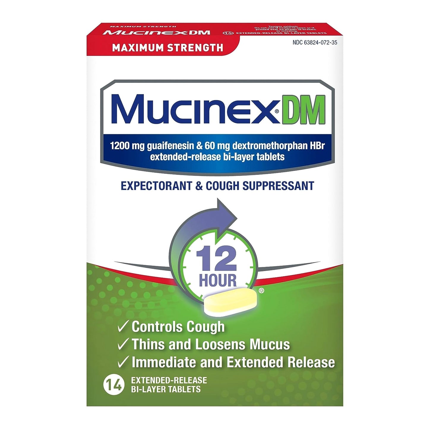 MUCINEX DM, TAB MAX STRNTH 1200-60MG