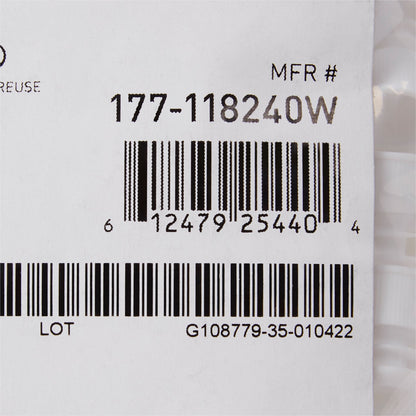 CAP, VAC TUBE WHT 13MM