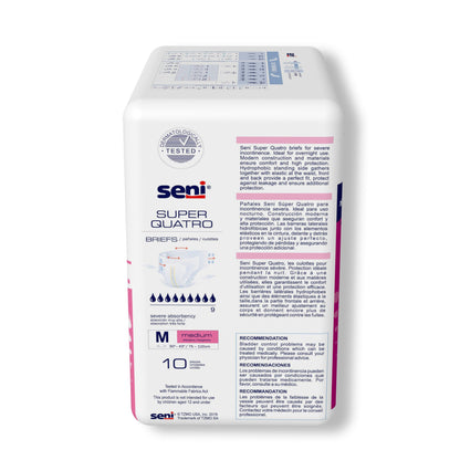 BRIEF, INCONT SENI SUPER QUATRO MED 30"-43"