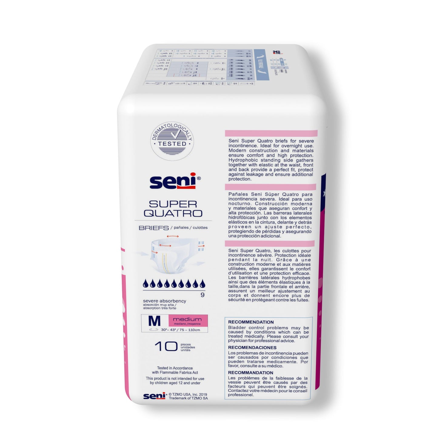 BRIEF, INCONT SENI SUPER QUATRO MED 30"-43"