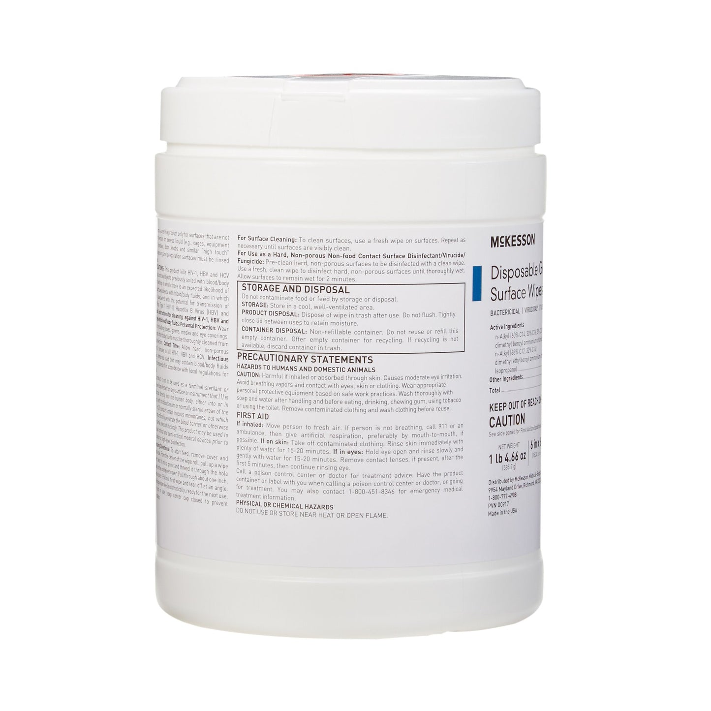 WIPE, GERMICIDE LG 6"X6.75"