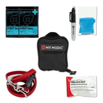 FIRST AID KIT, EVERYDAY CARRYPRO WATERPRF BLK 5.25X4.75X2"