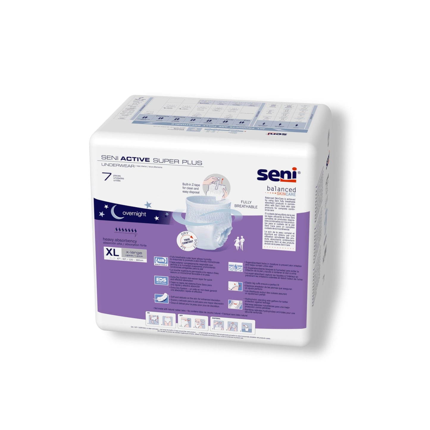 UNDERWEAR, INCONT ACTIVE SUPER+ XLG 47"-63"