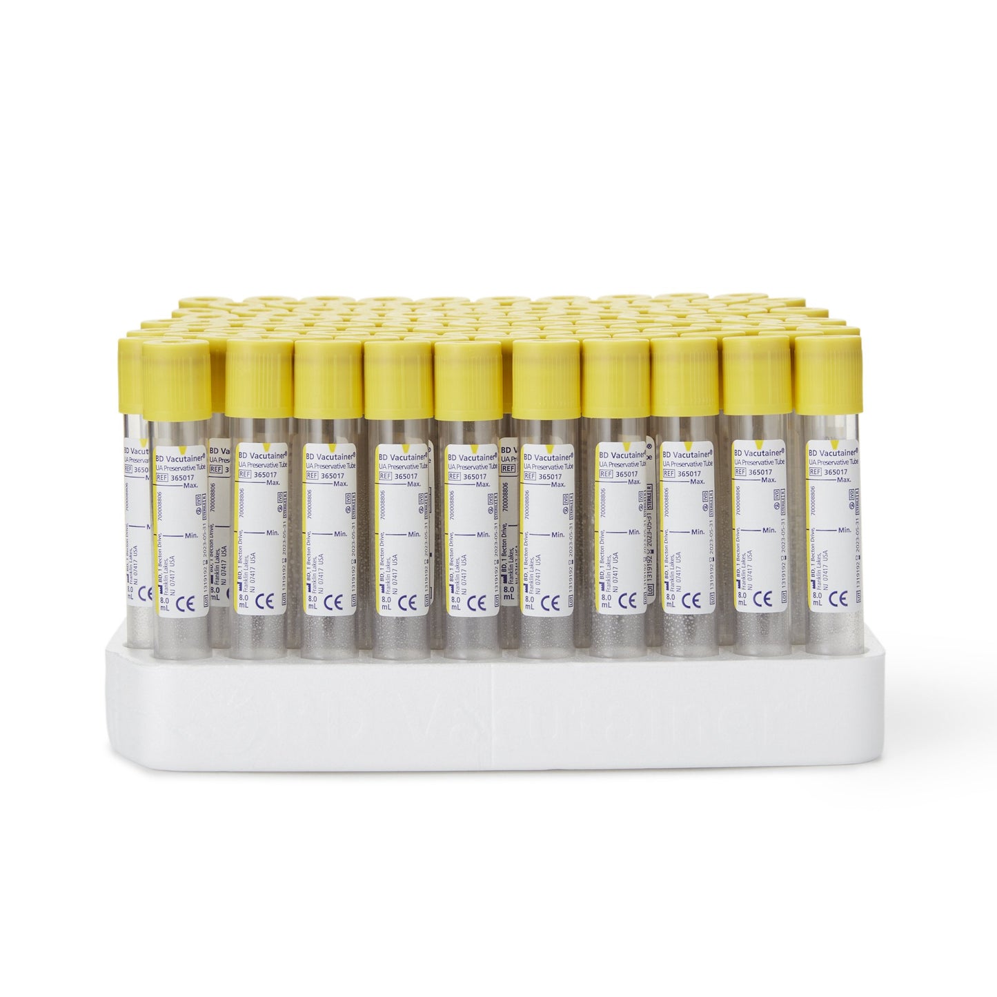 TUBE, URINALYSIS 8ML 16X100MLW/YLW TOP