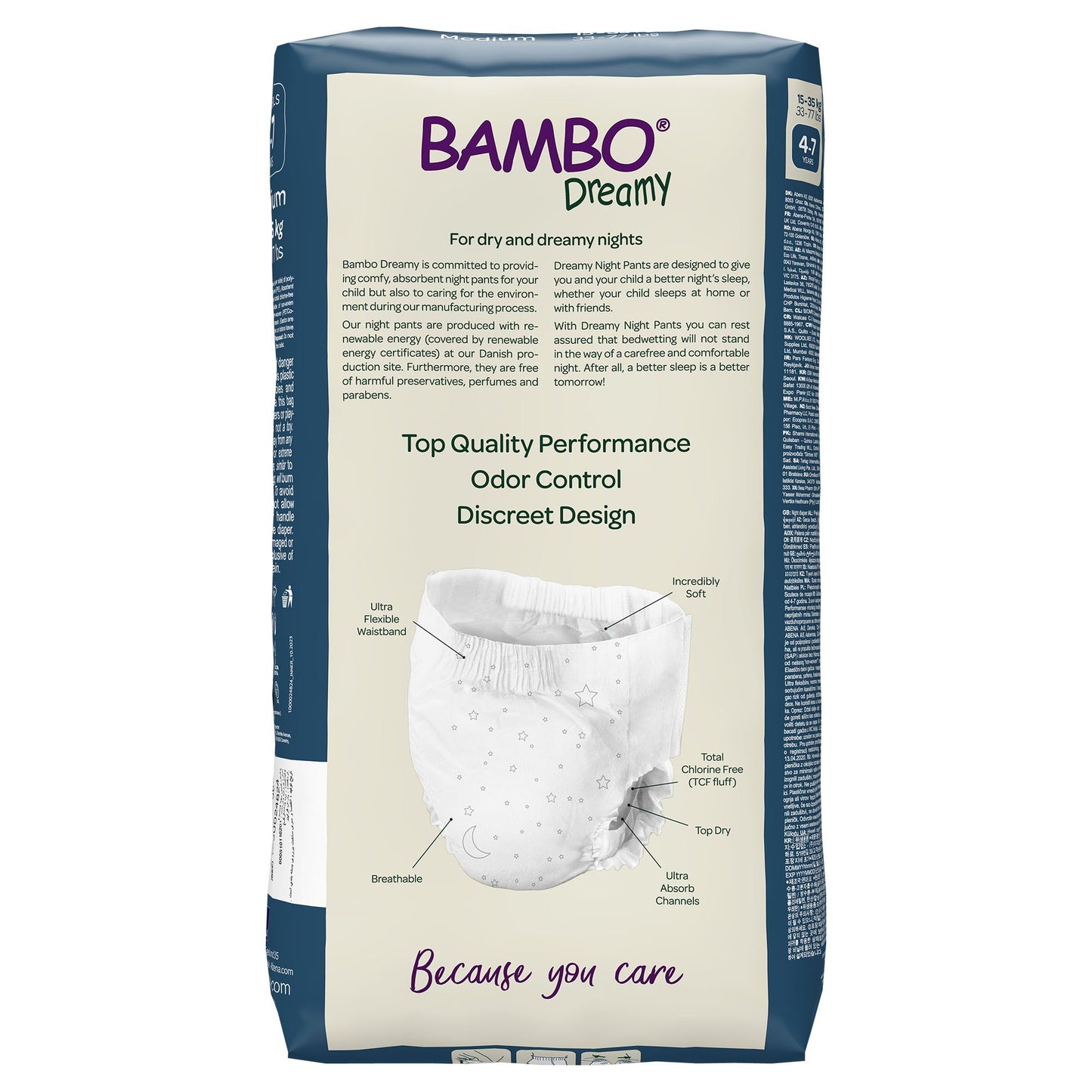 PANTS, TRAINING BAMBO NATURE DREAMY 4-7YRS