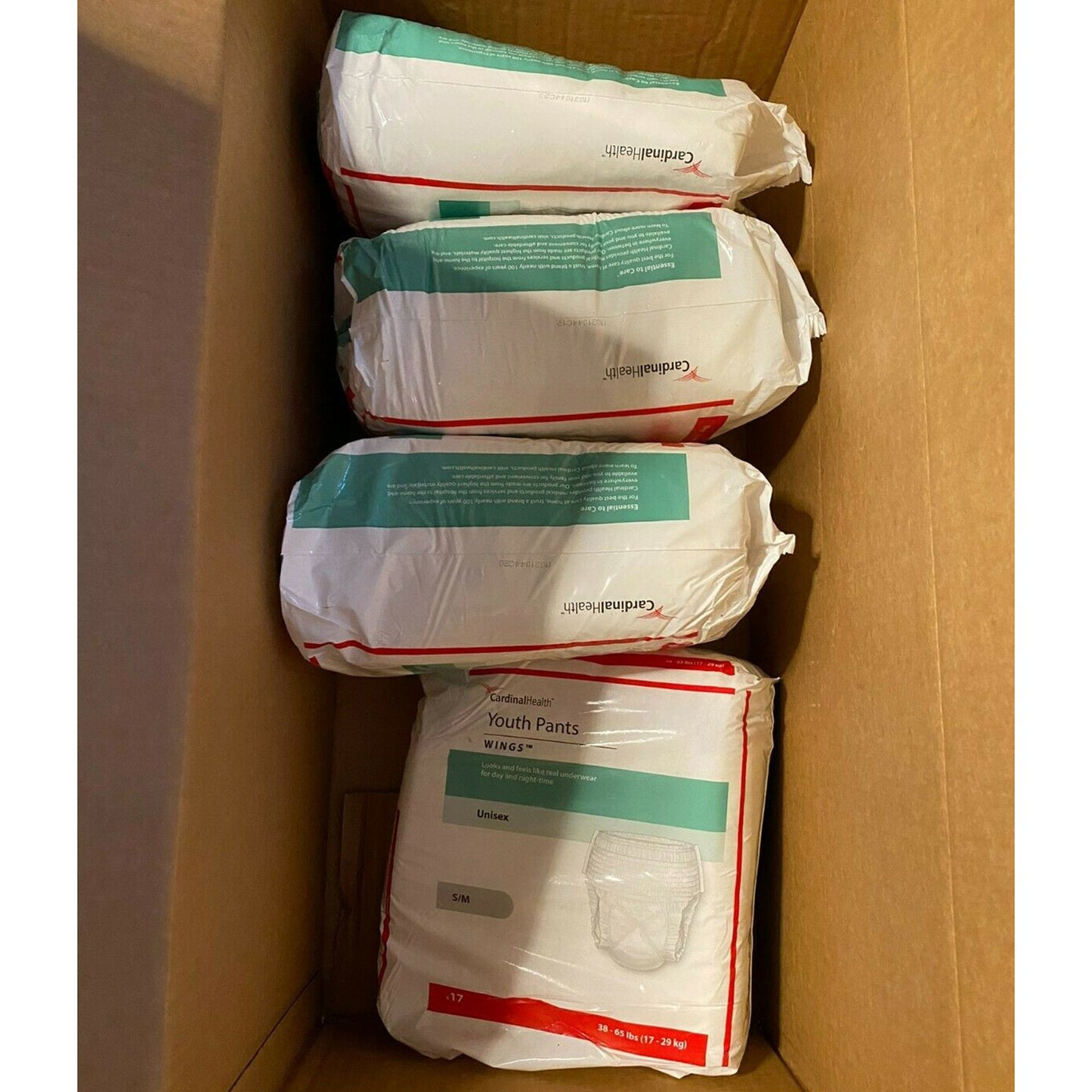 PANTS, CURITY YTH SLEEP SM/MED38-65LB