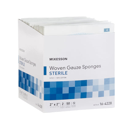 SPONGE, GAUZE 8PLY STR 2"X2"