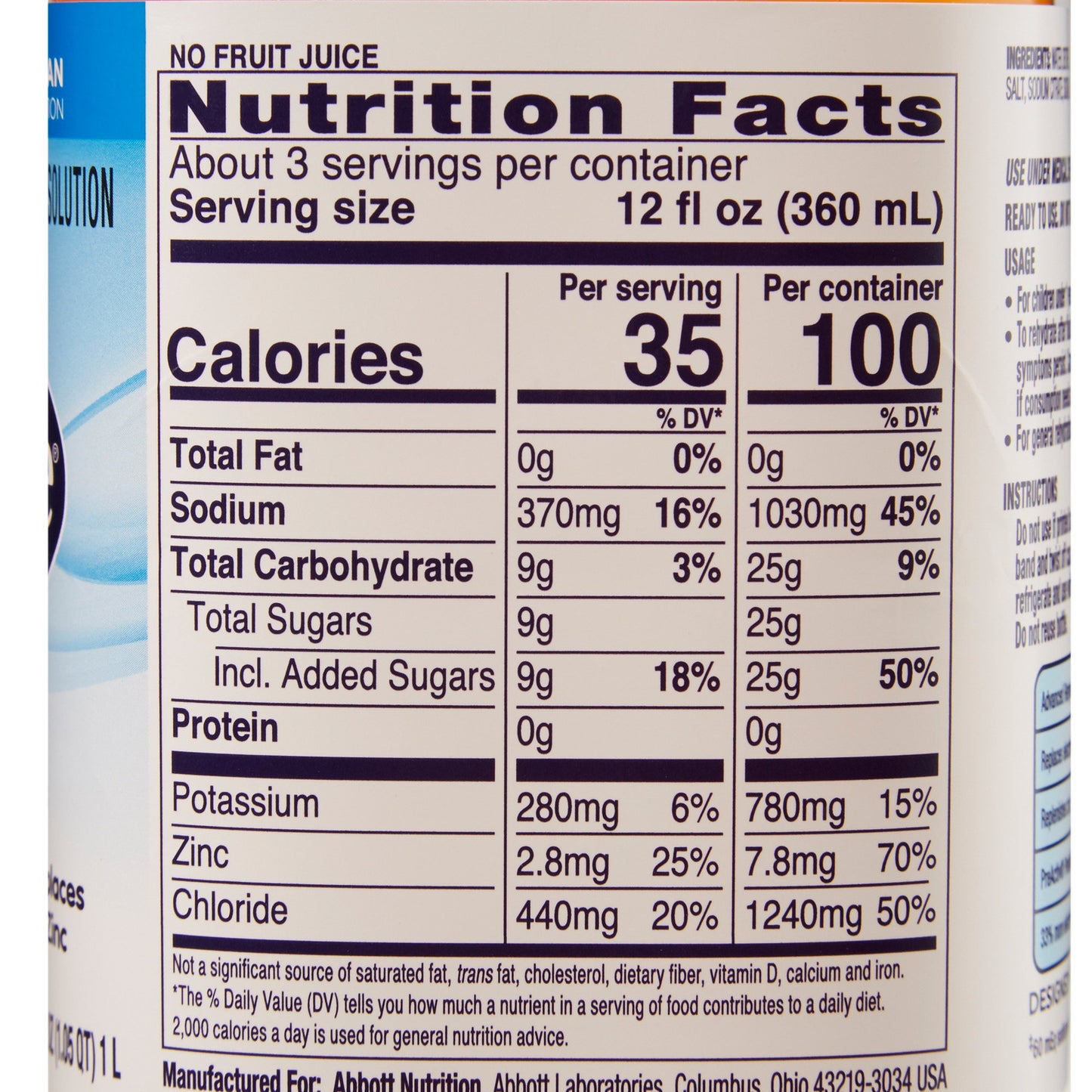 PEDIALYTE, RTF FRUIT 1L BTL