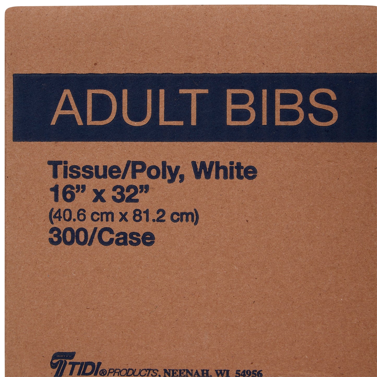 BIB, T/P WHT ADLT 16X32