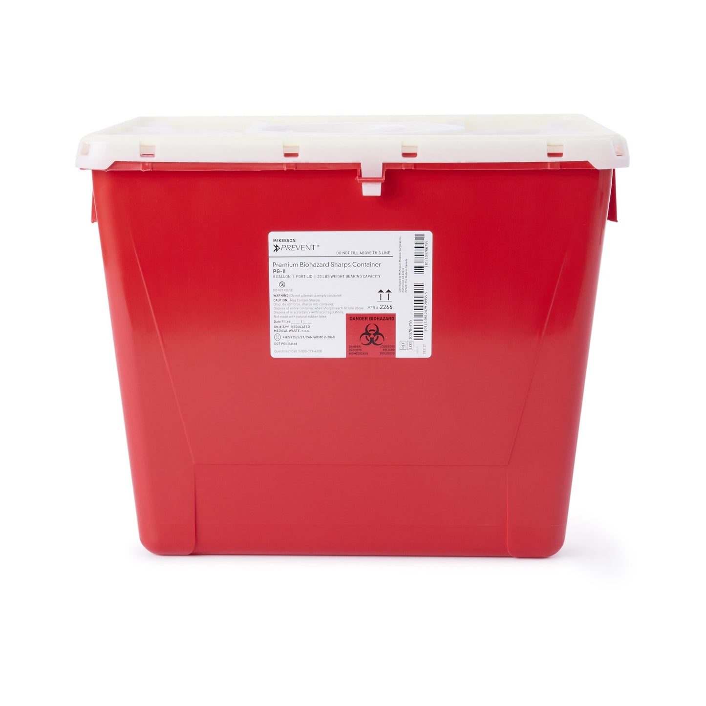 CONTAINER, SHARPS RED 8GL