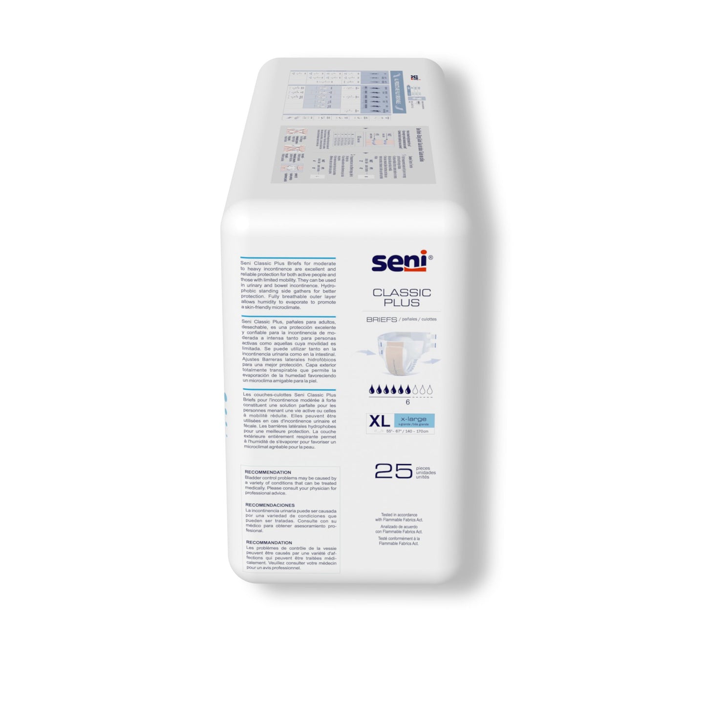 BRIEF, INCONT SENI CLASSIC PLUS XLG 55"-67"