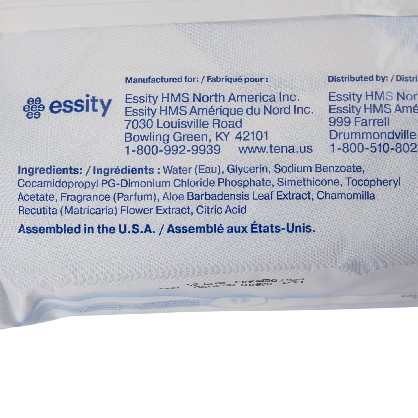 WASHCLOTH, WET CLASSIC TENA DISP