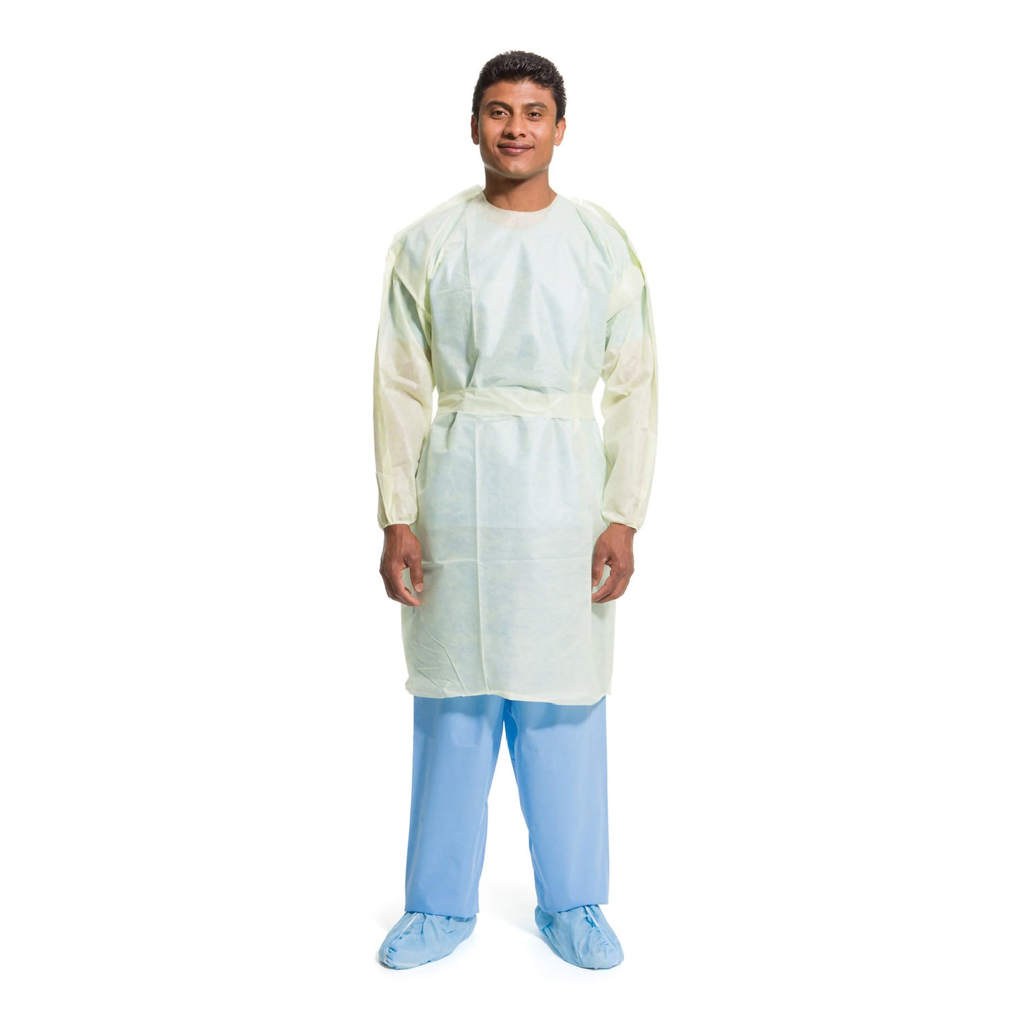 GOWN, UNIV ELAS CUFF YLW MED-LG