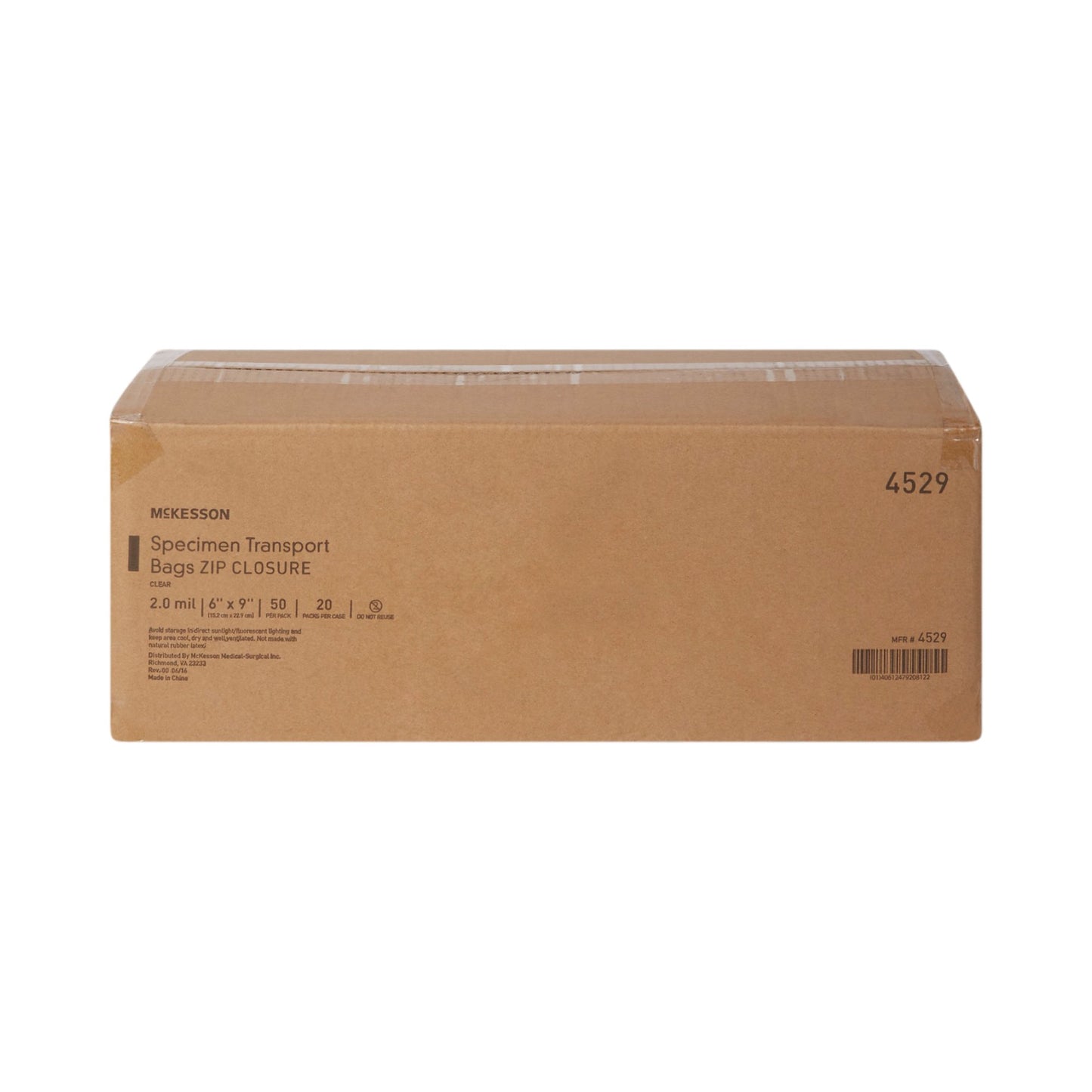 BAG, SPCMN BIOHAZ CLR 6X9