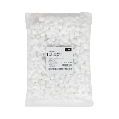 CAP, VAC TUBE WHT 16MM