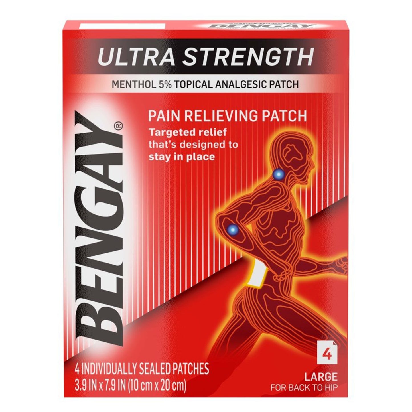BENGAY ULTRA STRENGTH, PATCH LG