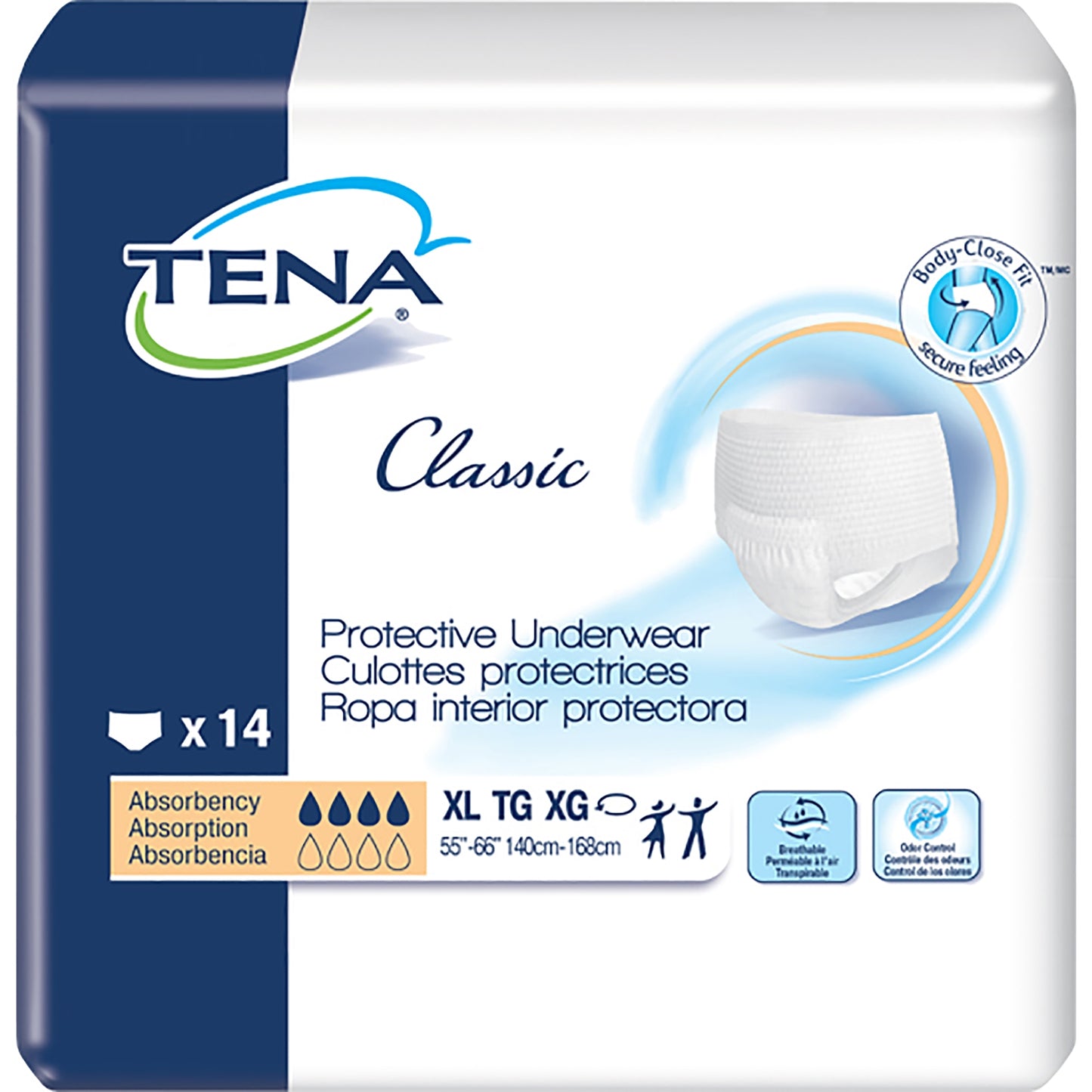 UNDERWEAR, TENA CLASSIC PROTECTIVE XLG
