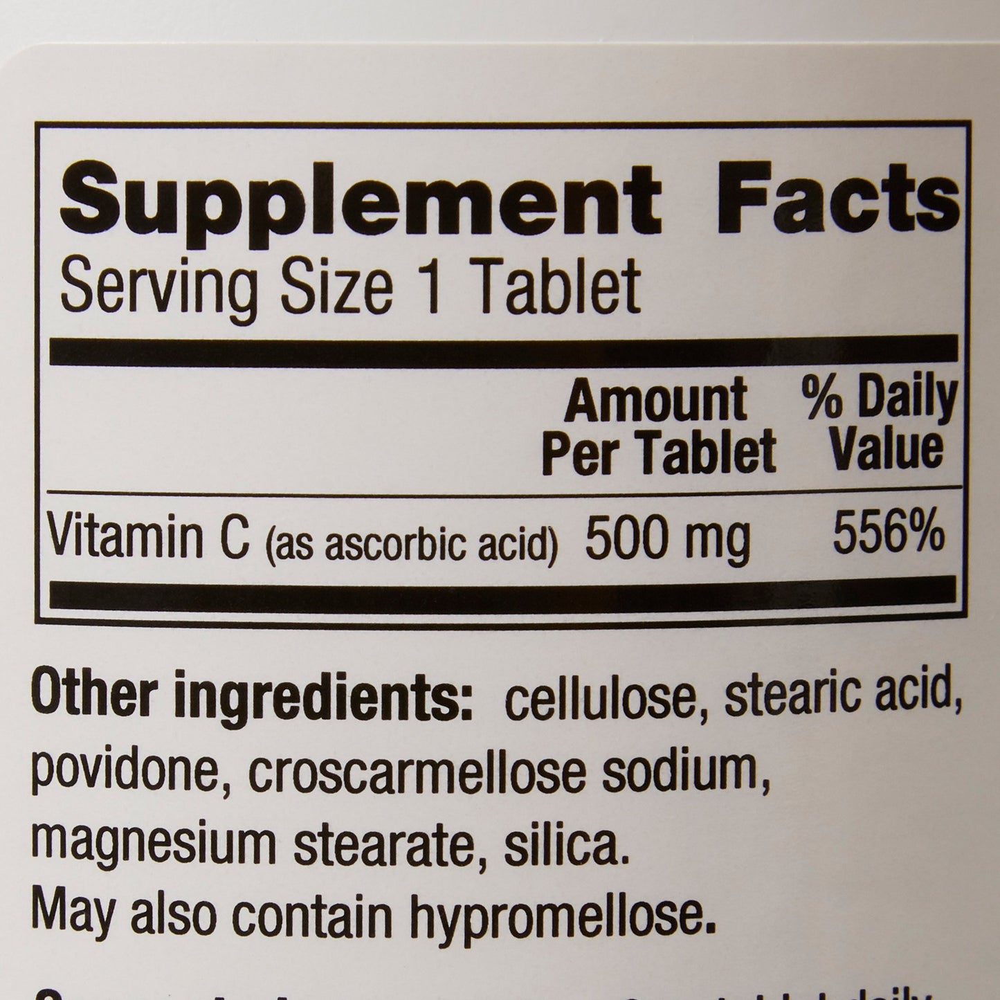 VITAMIN C, TAB 500MG