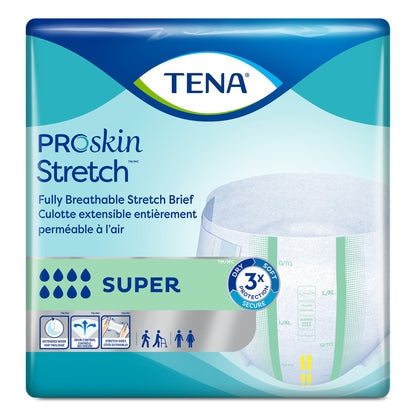 BRIEF, TENA SUPER STRCH LG/XLG