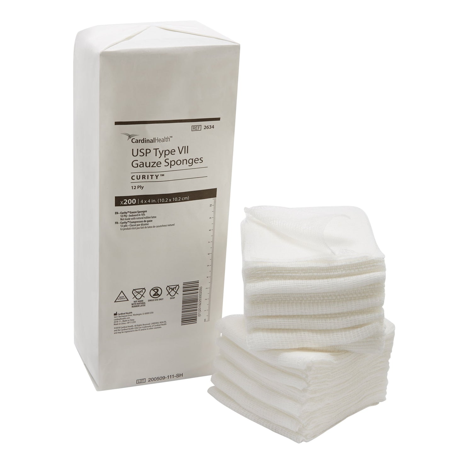 SPONGE, GAUZE 12PLY 4"X4"