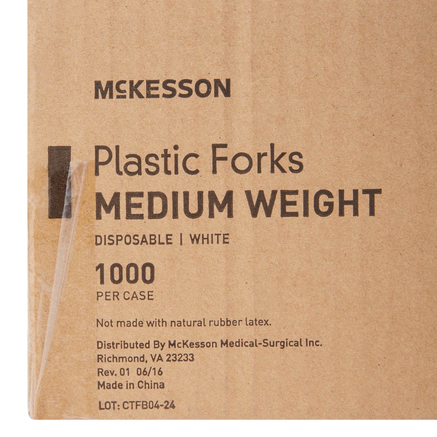 FORK, PLASTIC MED WGHT WHT 5 3/4"