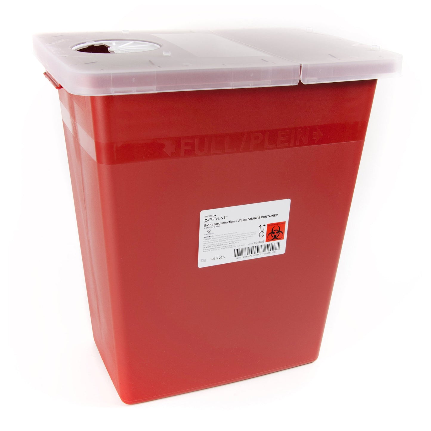 CONTAINER, SHARPS RED 8GL STACKABLE