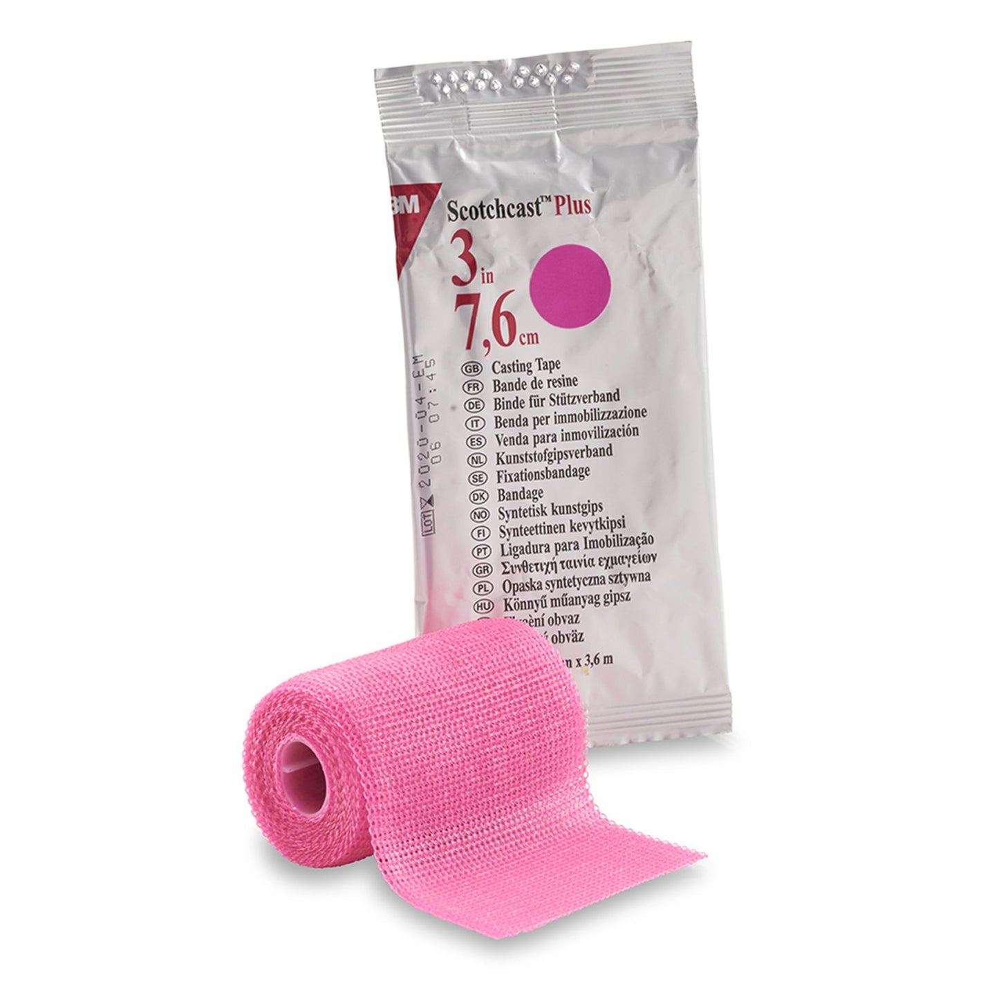 TAPE, CAST SCOTCHCAST 3"X4YDSBRT PNK